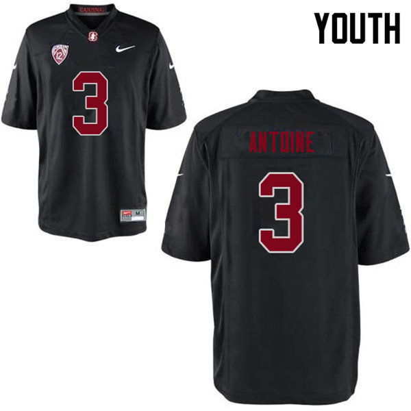 Youth #3 Malik Antoine Stanford Cardinal College Football Jerseys Sale-Black